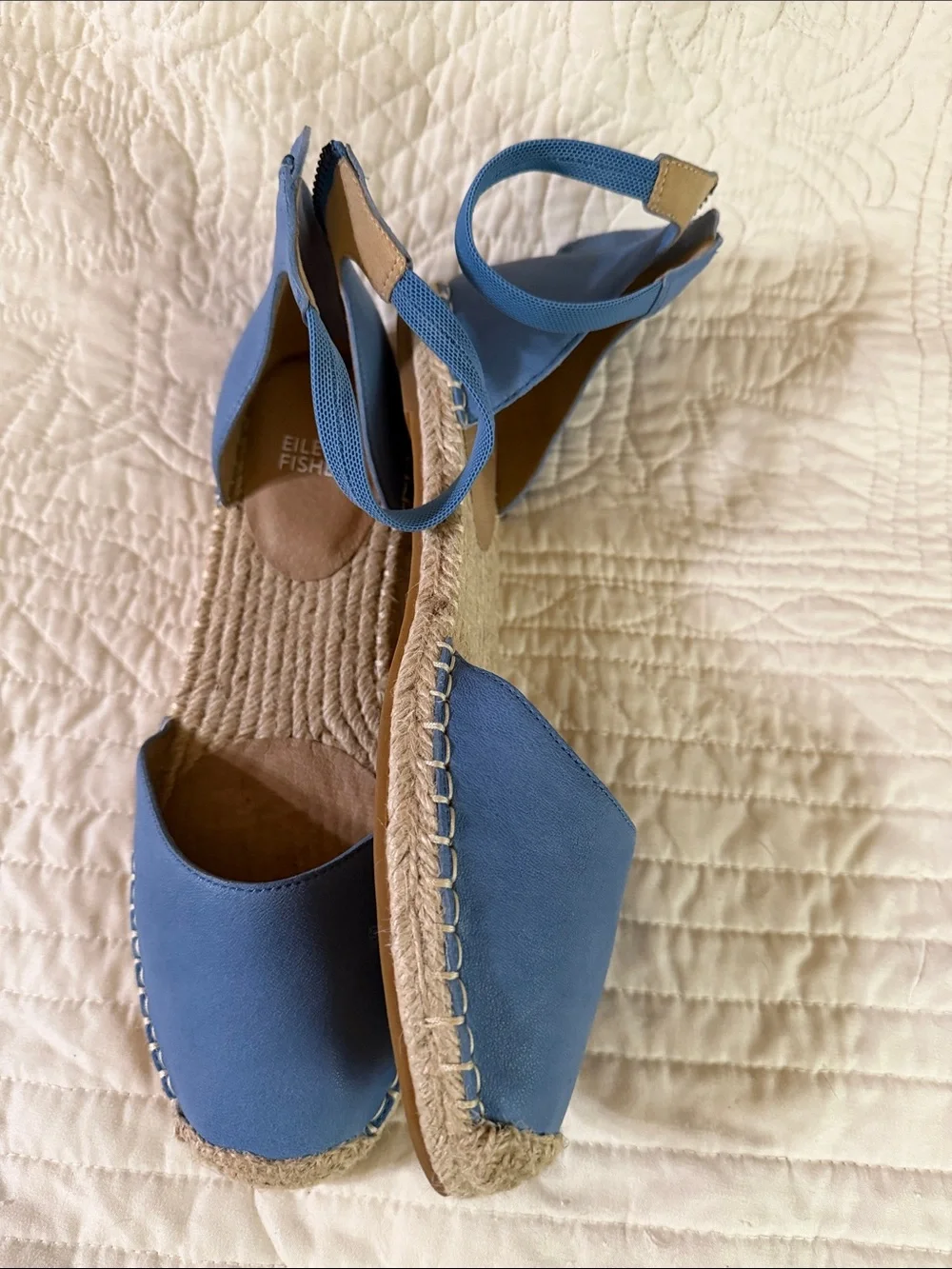 Eileen Fisher Lala Sky Blue Espadrilles. SZ 9. NWOT